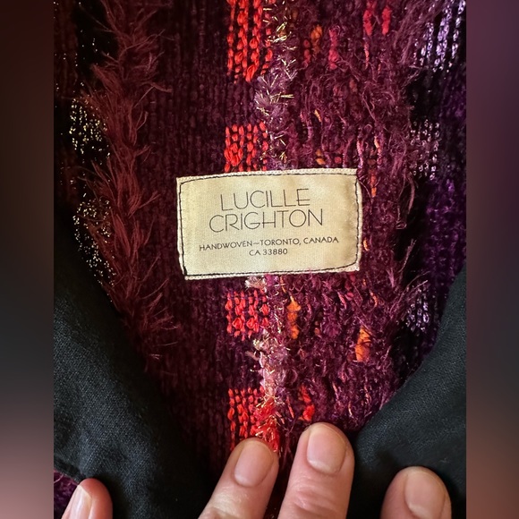 LUCILLE CRIGHTON Handwoven Artisan Jacket Size 8 - Picture 4 of 10